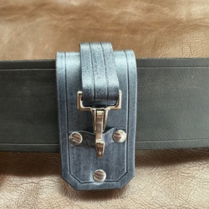 D-Ring Belt Clip Lightsaber, Keys, Flashlight, Waterbottle, Wallet Chain Grey RTS image 1