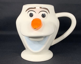 3D Olaf Coffee Mug, Frozen 2 Coffee Cup, Disney Movie Frozen Coffee Mug, Snowman, Realistic Olaf