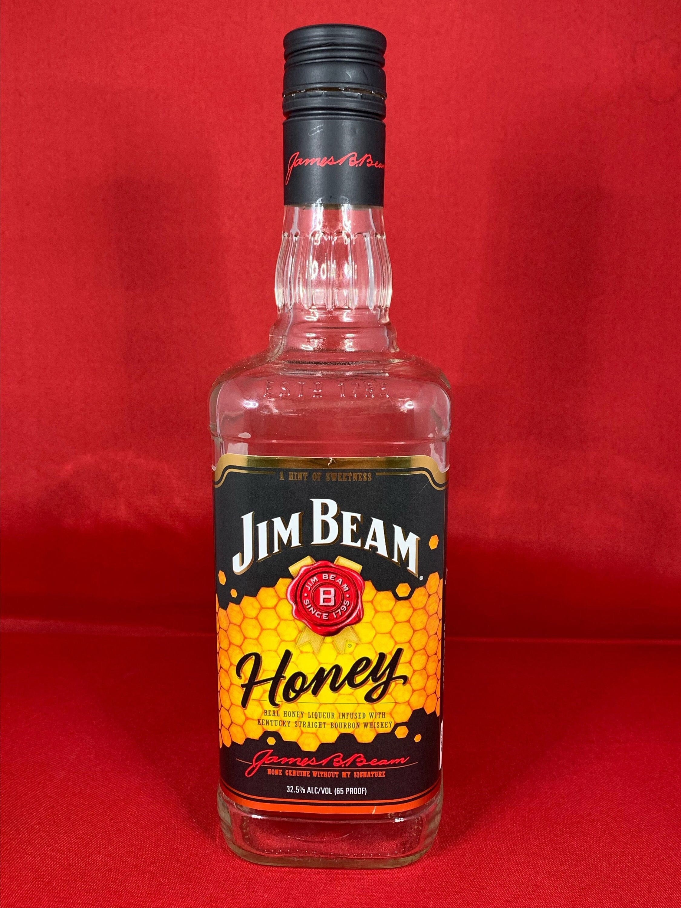 EMPTY Jim Beam Honey Whiskey Glass Bottle, 750ml, Alcohol, Mancave