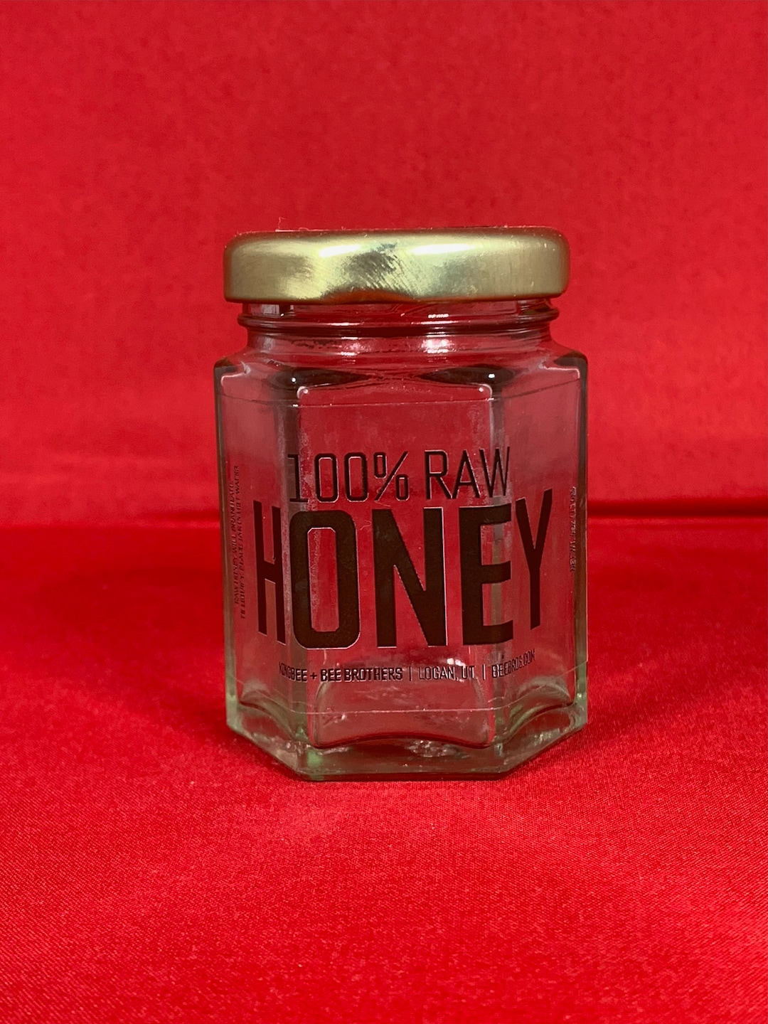 EMPTY Mini Glass Honey Jar 100 Raw Honey Kingbee Utah Etsy