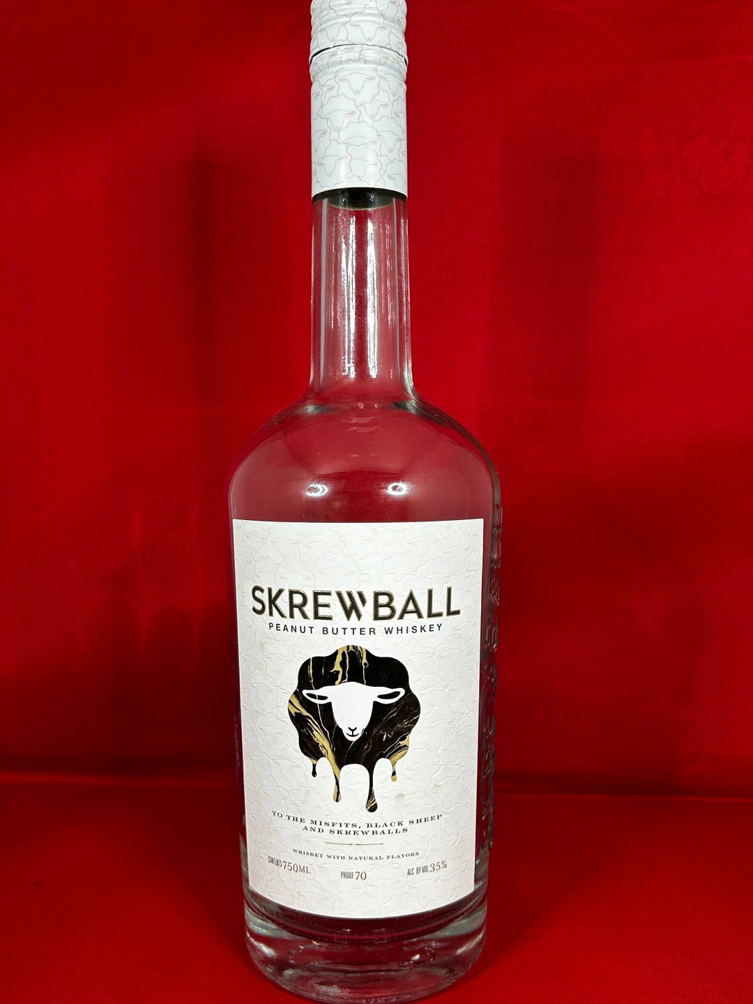 EMPTY Screwball Alcohol Glass Bottle, Screwball Peanut Butter Whiskey ...