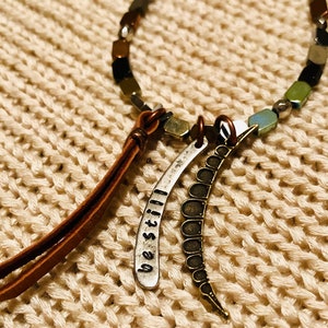 Statement Jewelry/ sterling silver/ be still pendant/ New Mexico inspired jewelry/ one of a kind