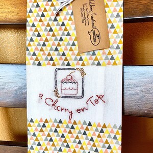 Talking Towel/ kitchen towel / Retro Collection/ Cherry on Top!