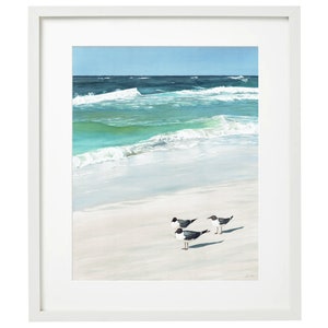Grayton Beach Florida, (Original Watercolor Painting Artwork) Unframed Giclee Print - Destin, Gulf Coast Seagulls 30A
