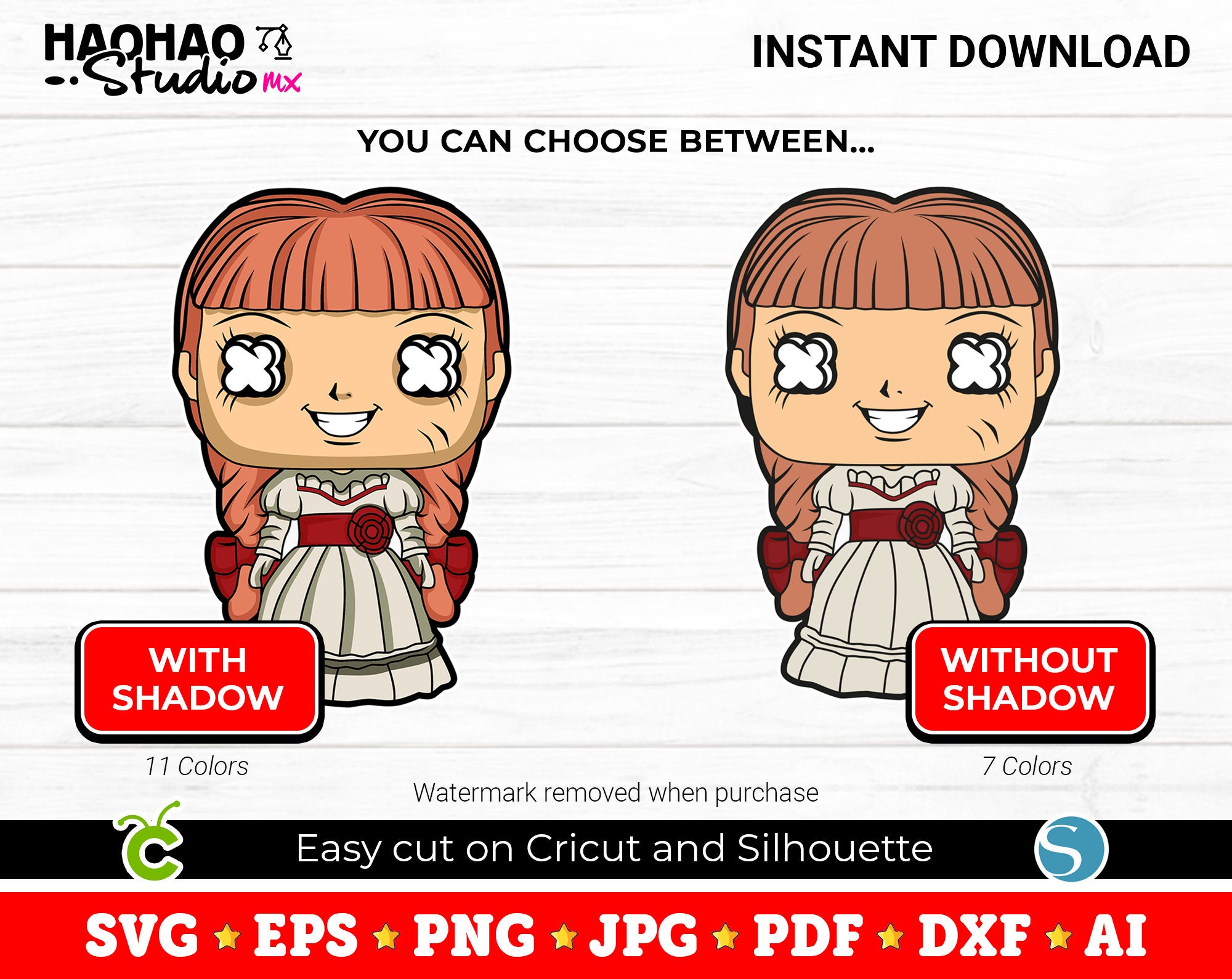 Annabelle, Conjuring, Funko Pop, POP Culture, Halloween SVG, Digital ...