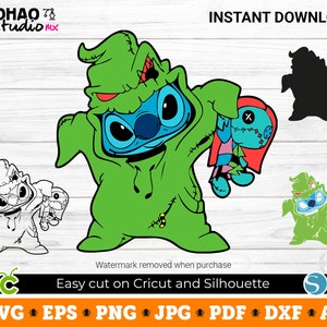 Stitch Oogie boogi, Oogie boogi svg, Halloween SVG, Digital Download, Svg Files for Cricut, svg, png, Silhouette, Sublimation, DTF