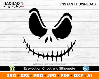 Jack Skellington SVG PNG JPG Digital Download - Etsy