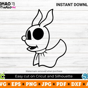 Puede incluir: Ilustración en blanco y negro de un fantasma con una cara amigable y una gran sábana que fluye. El fantasma tiene un ojo grande y redondo y una pequeña boca con una sonrisa. El fantasma lleva una bufanda. La imagen está sobre un fondo de madera.