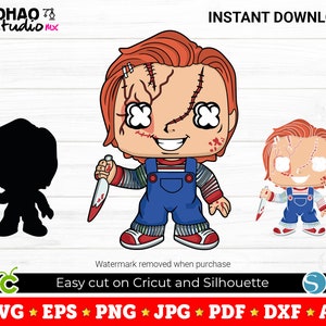 Chucky, Chucky Funko Pop, POP Culture, Halloween SVG, Digital Download, Svg Files for Cricut, svg, png, Silhouette, Sublimation, DTF