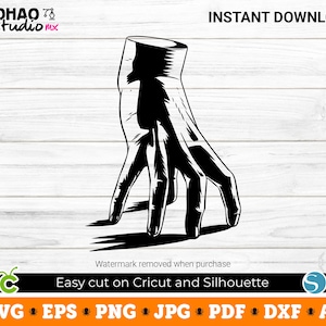 Thing, Adams Family, Wednesdey, Wednesdey svg, Halloween SVG, Digital Download, Svg Files for Cricut, svg, png, Silhouette, Sublimation, DTF