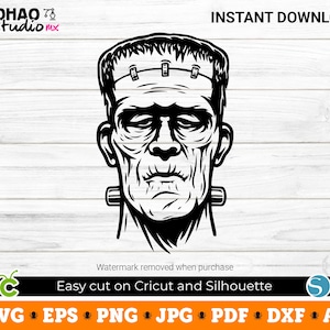 Frankenstein, Frankenstein svg, Halloween SVG, Digital Download, Svg Files for Cricut, svg, png, Silhouette, Sublimation, DTF
