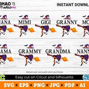 Personalized Family Witch Halloween Svg Bundle, Halloween Custom Svg, Spooky Season Svg, Family Shirt, Witch Family Svg, Sublimation, dtf