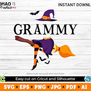 Personalized Family Witch Halloween Svg, Grammy, Halloween Custom Svg, Spooky Season Svg, Family Shirt, Witch Family Svg, Sublimation, dtf