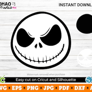 Jack Skellington, Jack Skellington SVG, Halloween SVG, Download digitale, File Svg per Cricut, SVG, PNG, Silhouette, Sublimazione, DTF