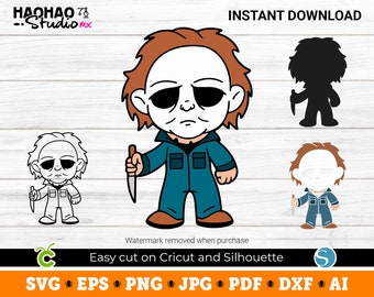Michael Myers, Halloween, Michael Myers svg, Halloween SVG, Digital Download, Svg Files for Cricut, svg, png, Silhouette, Sublimation, DTF
