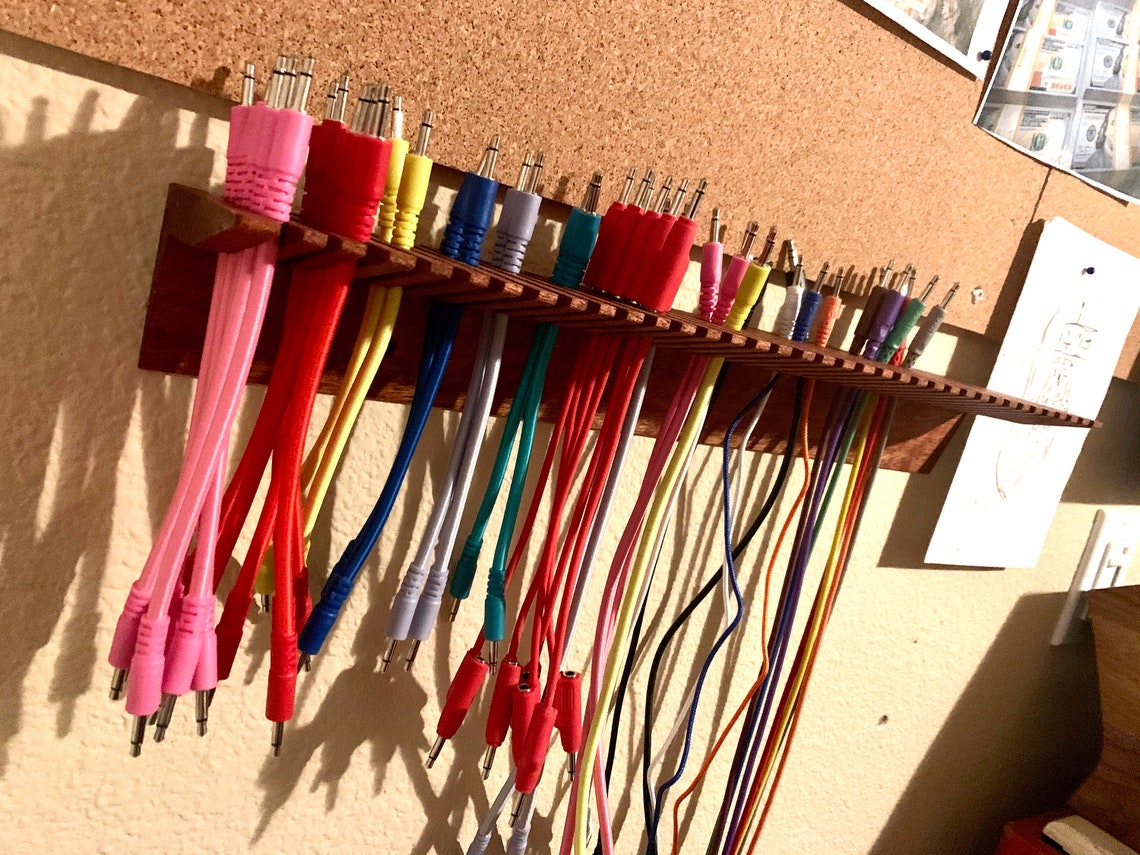 Wood Eurorack Patch Cable Holder Etsy