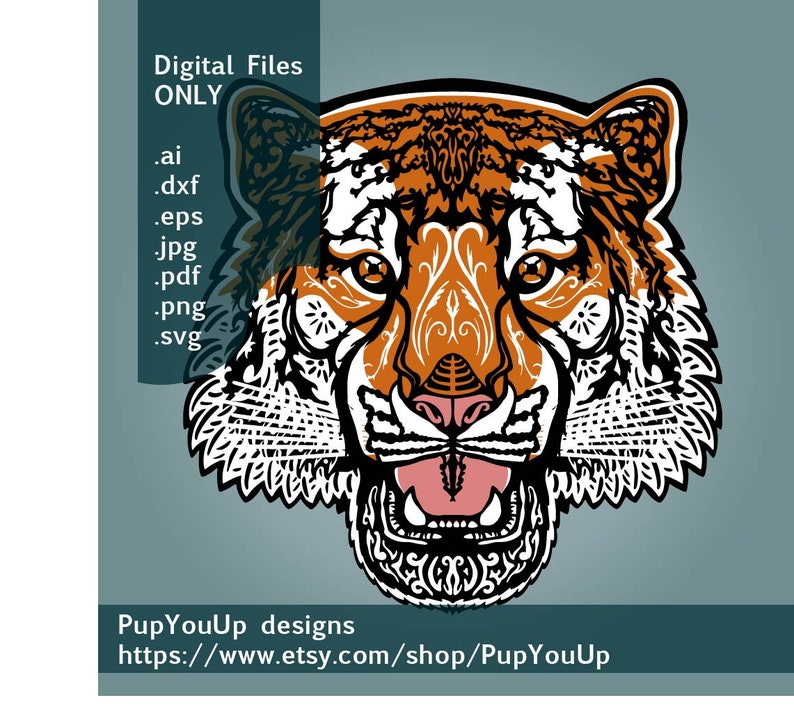 Download Multi Layered Mandala Layered Tiger Svg Layered Svg Cut File