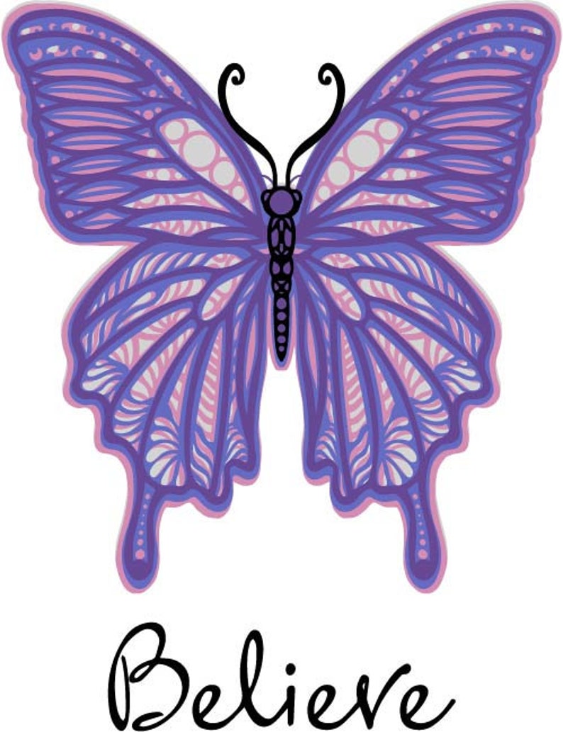 3D Mandala SVG Butterfly-5 Layered file Cricut Project | Etsy