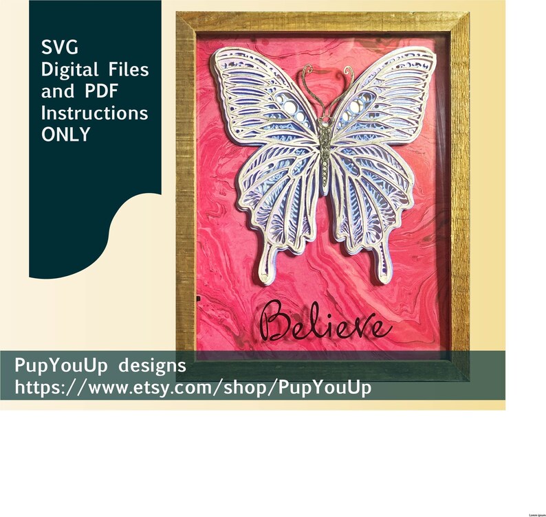 Download 3D Mandala SVG Butterfly-5 Layered file Cricut Project | Etsy