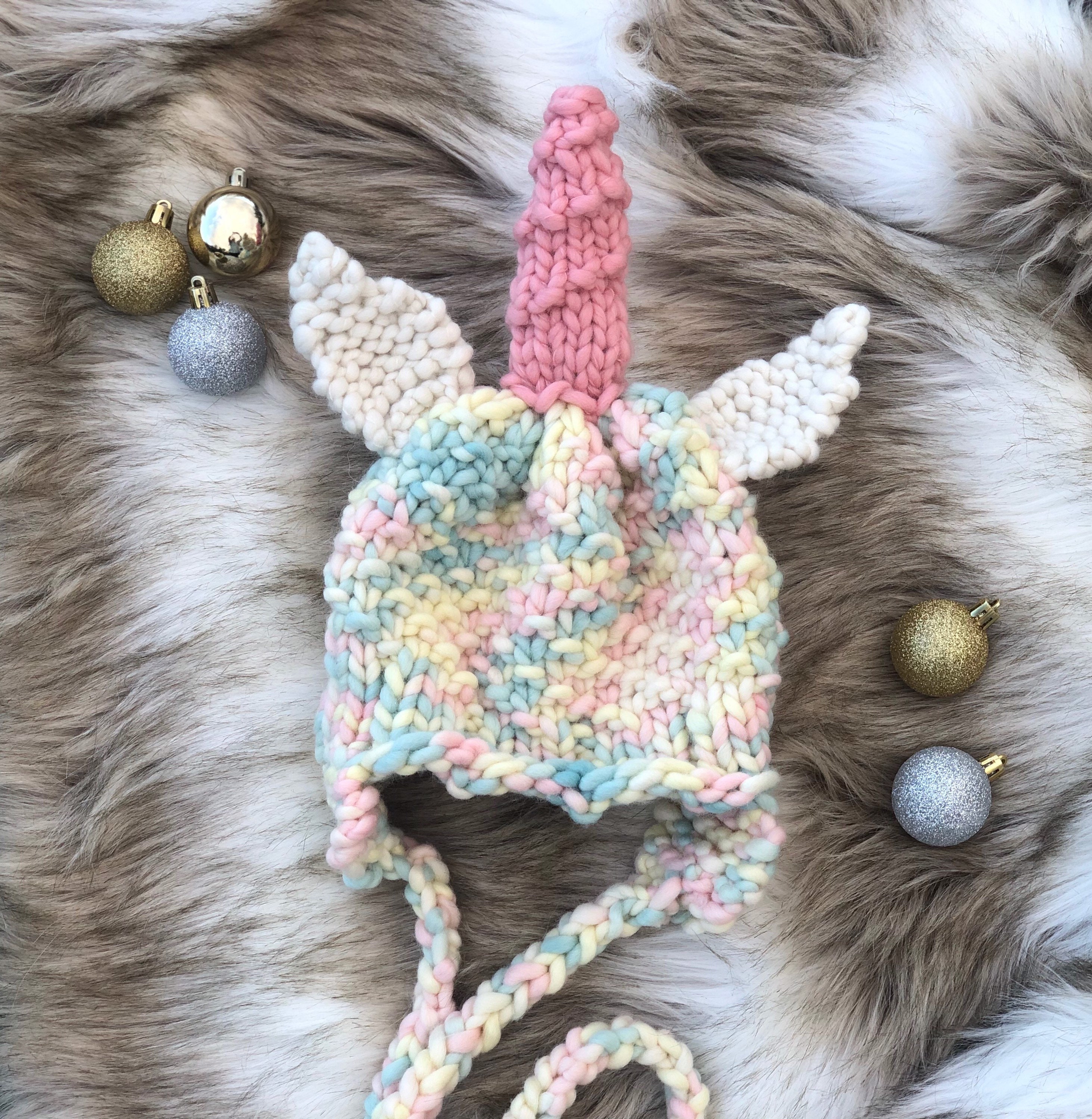 Unicorn Hat Knit Knit Kid Hat Knit Unicorn Hat Etsy