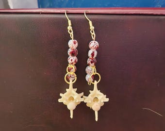 Snake vertebrae jewelry earrings