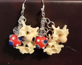 Snake vertebrae earrings