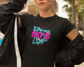 80's style t shirt, 80s aesthetic shirt, eighties tee