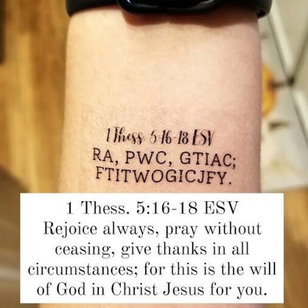 Temporary Tattoo Bible Etsy