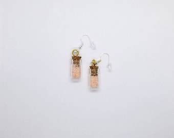 Faith Earrings, Pink Himalayan Salt Glass Jar, Gift for Christian Girl, Valentine's Gift
