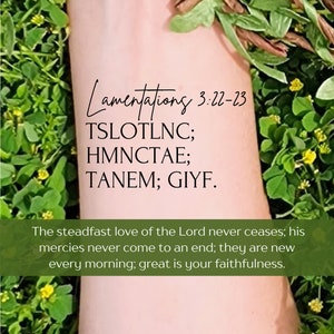 Tijdelijke tattoo bijbeltekst: christelijk geschrift