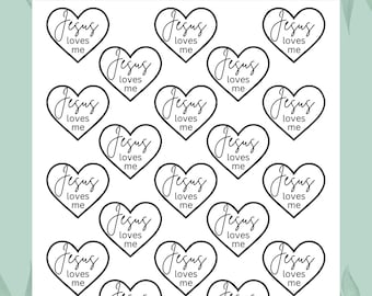 Christian Temporary Tattoos: Jesus Loves Me Heart Tattoos
