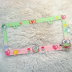 Keroppi Kawaii Cute Sanrio License Plate Frame (USA Fit)