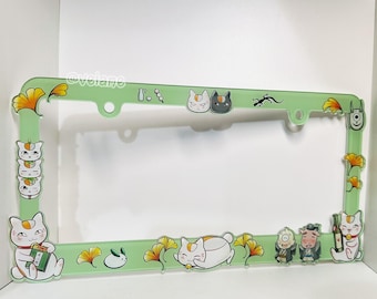 Natsume Yuujinchou Nyanko Sensei License Plate Frame (USA fit)