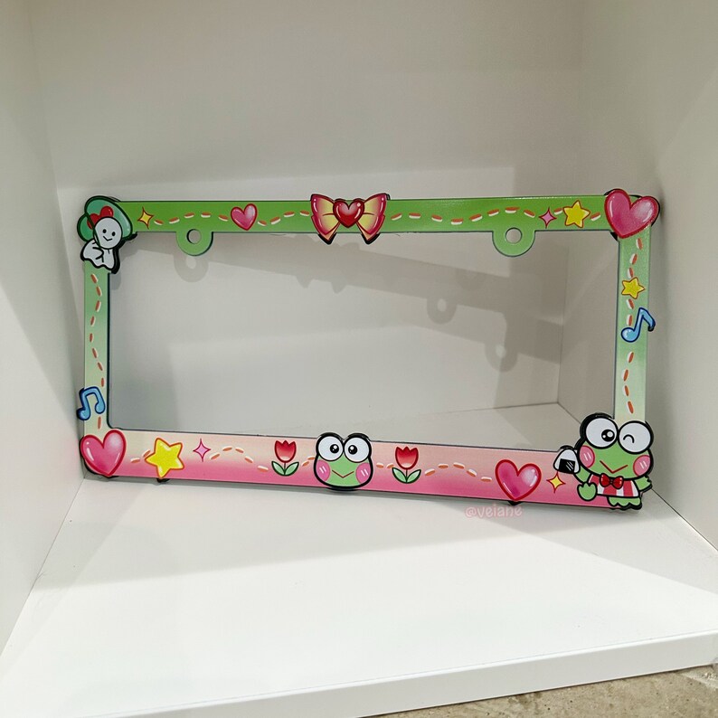 Keroppi Kawaii Cute Sanrio License Plate Frame USA Fit Etsy