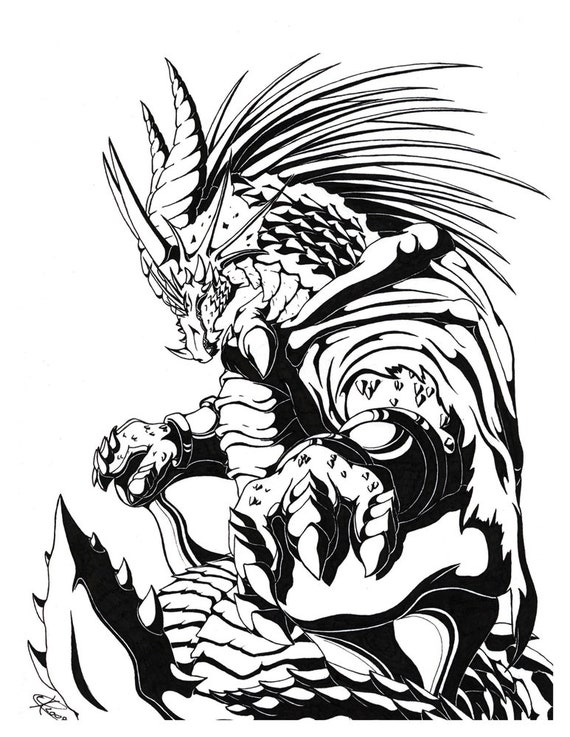 Dragon King 8 5x11 Print Etsy Dragon King 8 5x11 Print Etsy