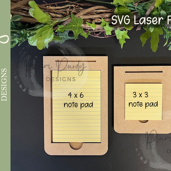 Note pad holder SVG file, Interchangeable note pad holder, Desk note pad holder, Seasonal note pad holder, Interchangeable SVG file