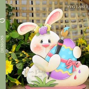 Bunny Shelf Sitter, Easter Shelf Sitter, Spring Bunny SVG, Spring Laser SVG, Spring Tiered Tray SVG, Easter Tiered Tray Svg,