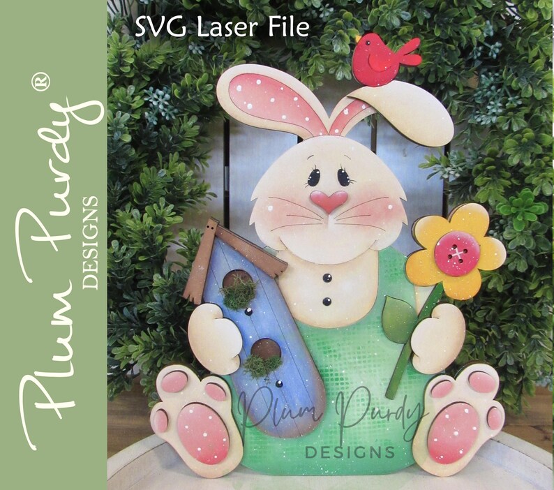 Spring Bunny SVG Laser File, Bunny Shelf Sitter, Spring Decor ...