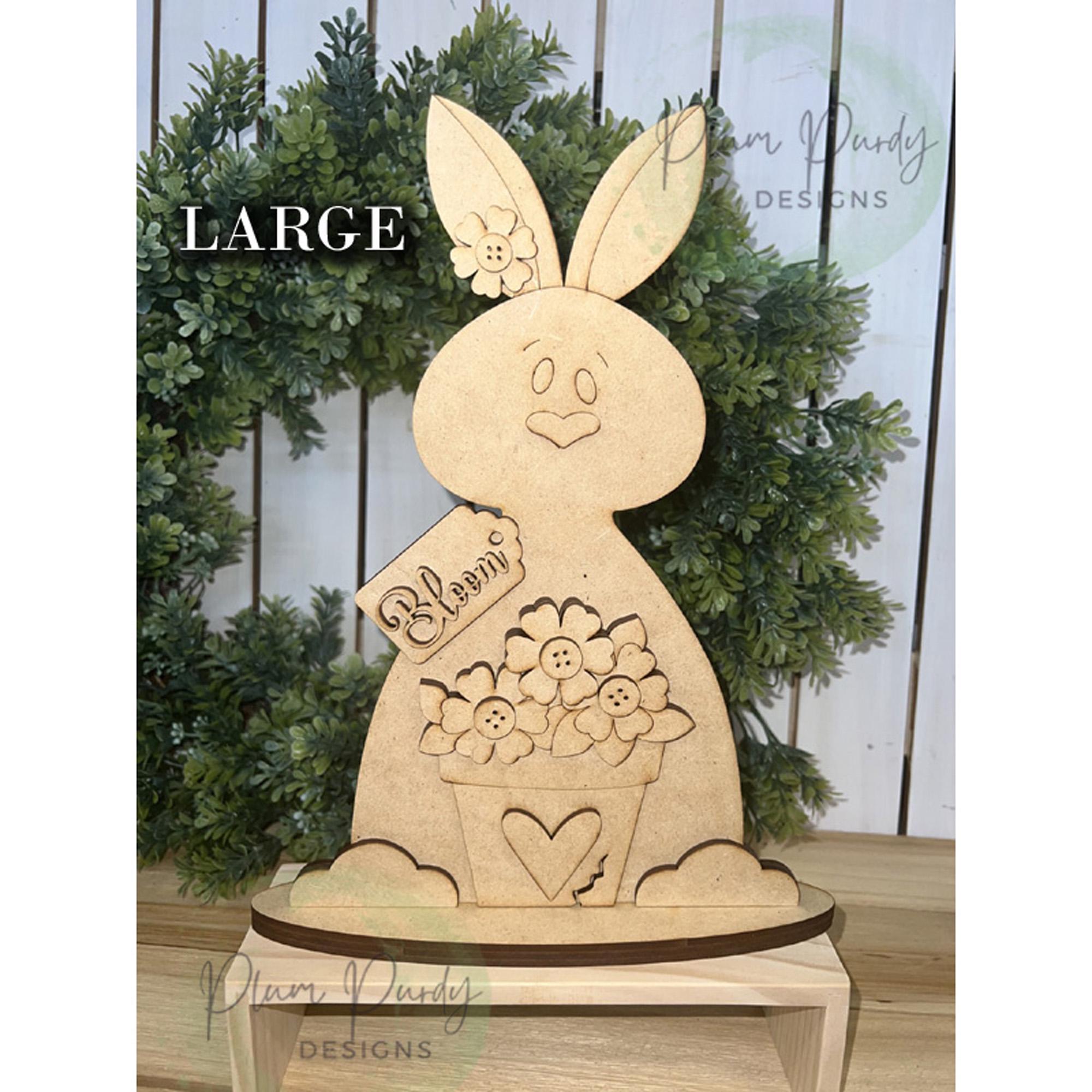 Spring Easter Bunny Shelf Sitter SVG Laser Cut File, Spring Decor - Etsy