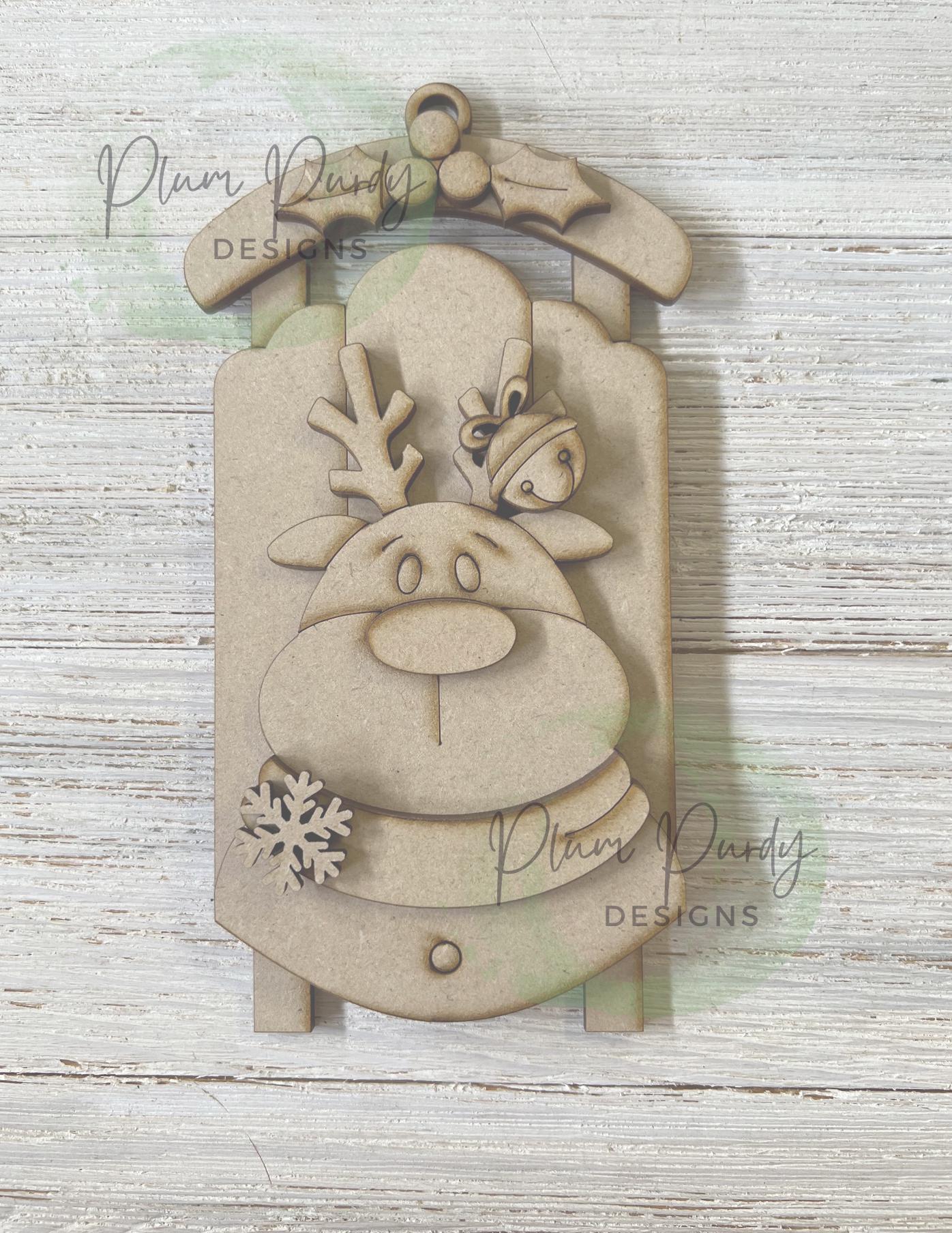 Christmas Ornaments Svg Laser File, Santa Ornament SVG, Reindeer ...