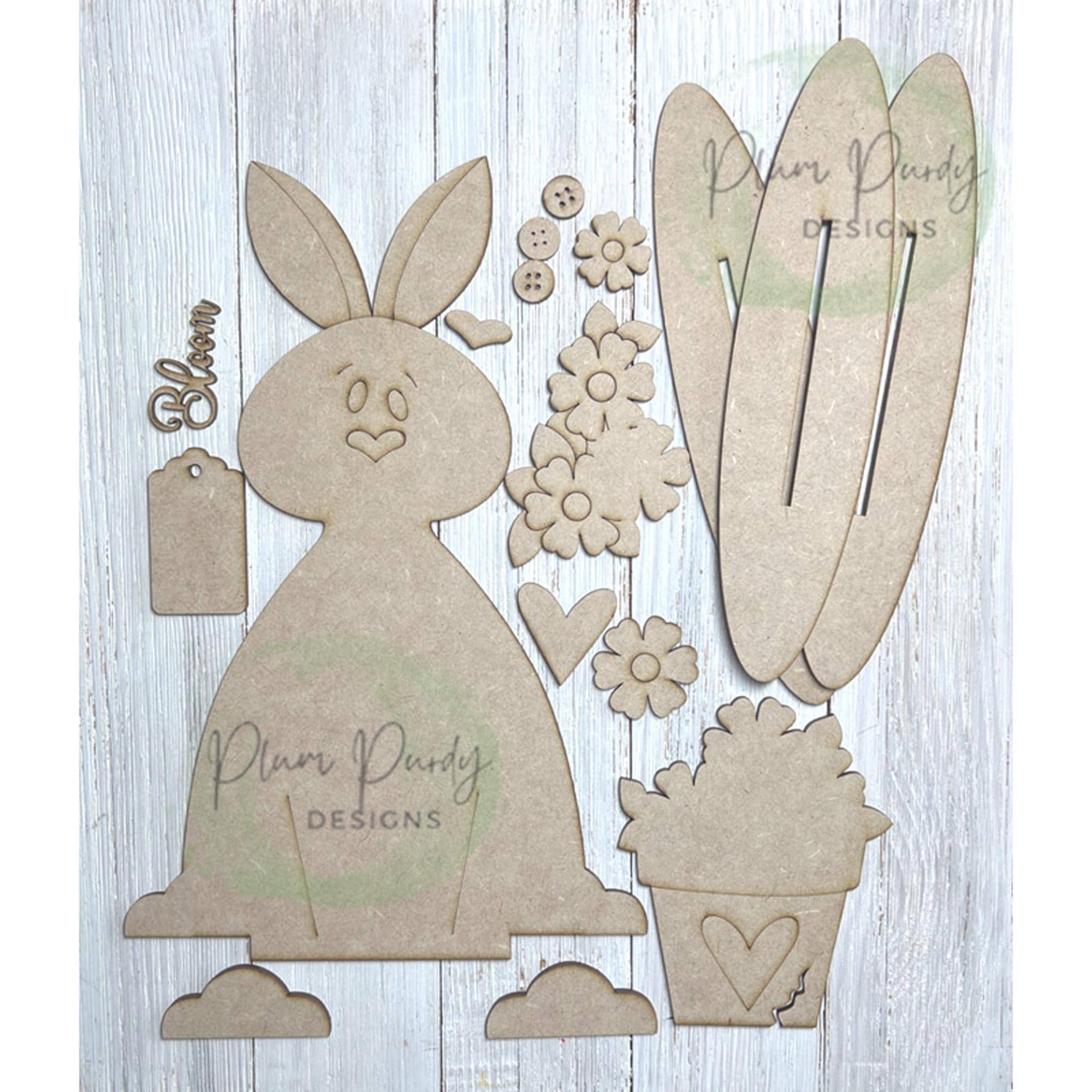Spring Easter Bunny Shelf Sitter SVG Laser Cut File, Spring Decor - Etsy