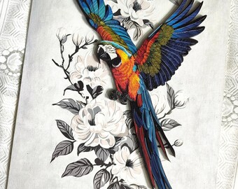 Paper Quilled Art 'Vibrance Unbound': Handmade Nature Wall Decor (18*24")