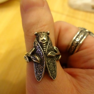 cicada leaf sterling ring made to order Victorian 925