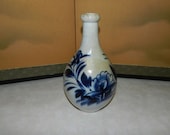 Rare LOvely Japanese SETO Porcelain Antique Vase Ikebana FLower Vase Meiji