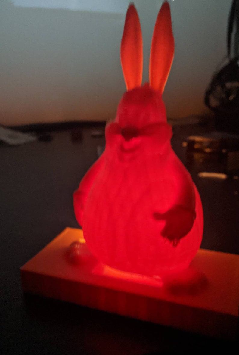 3D Printed Big Chungus Lamp Etsy