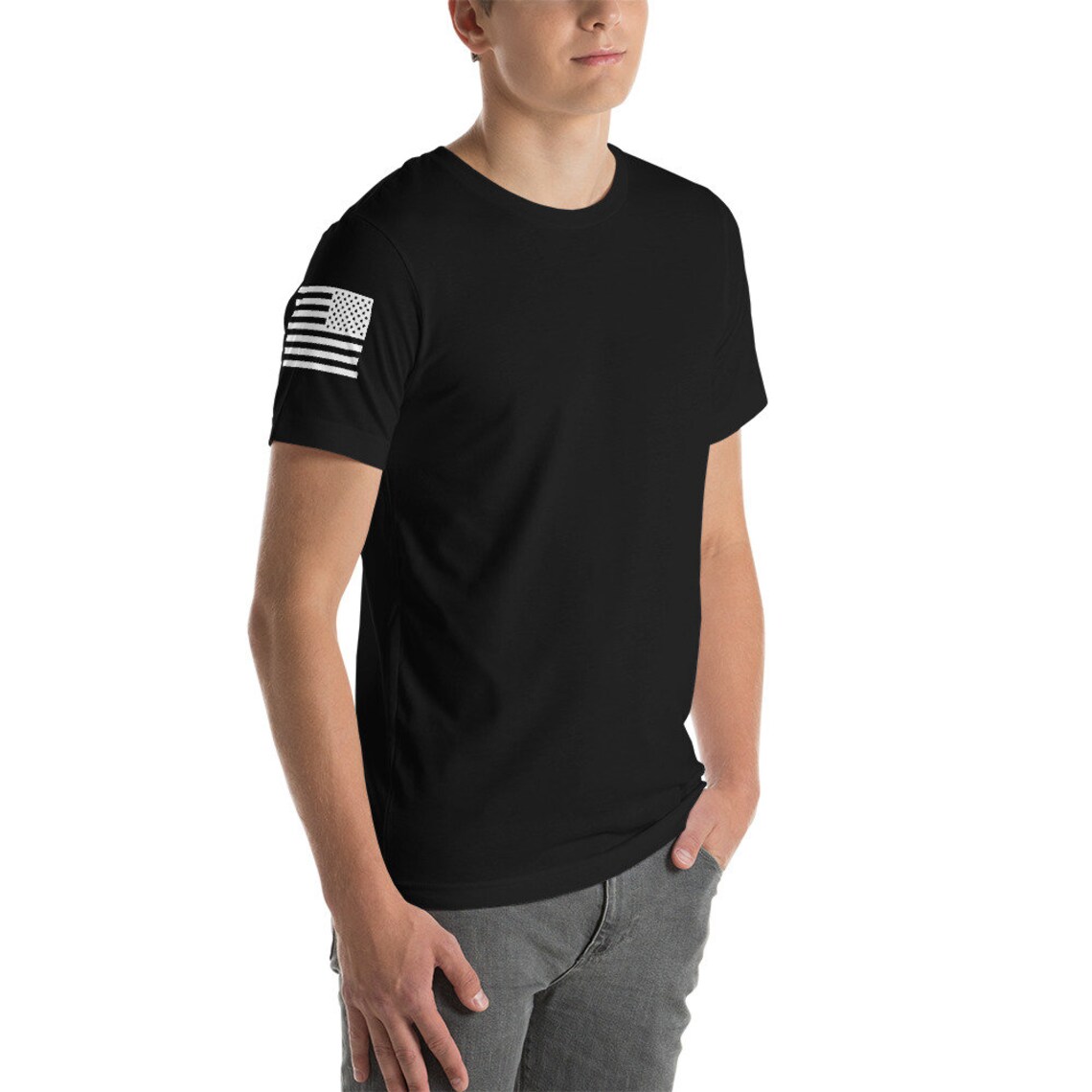 Simple Soft Patriotic White Flag ShortSleeve TShirt Unisex Etsy