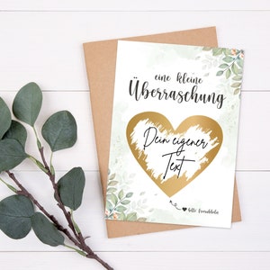 Rubbelkarte zum selber beschriften | Rubbellos mit eigenem Text als Gutschein | Rubbel Gutschein | Gutschein Verpackung | DIN A6 Karte
