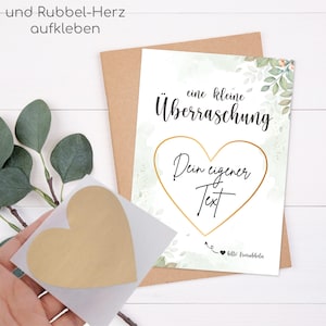 Rubbelkarte zum selber beschriften Rubbellos mit eigenem Text als Gutschein Rubbel Gutschein Gutschein Verpackung DIN A6 Karte Bild 4