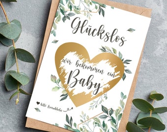 Schwangerschaft verkünden | Rubbelkarte Schwangerschaft | Wir bekommen ein Baby | Baby Verkündung | Glückslos Schwangerschaft | Rubbellos
