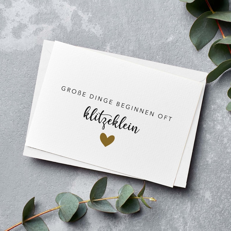 Grosse Dinge Beginnen Oft Klitzeklein Karte